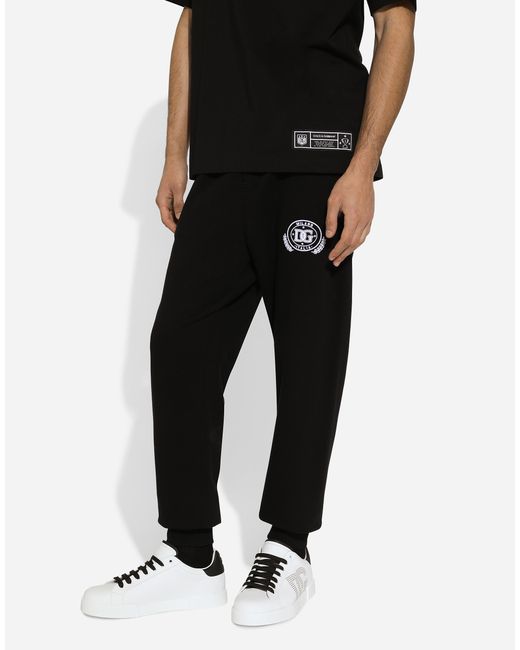 メンズ Dolce & Gabbana Dgロゴプリント ジャージー ジョギングパンツ Black