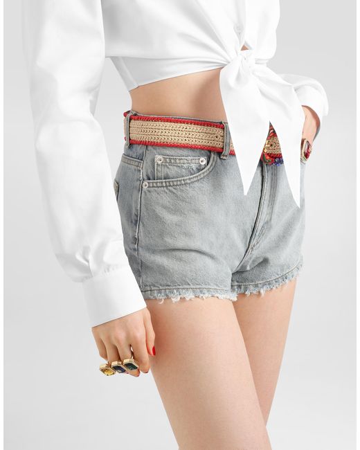 Dolce & Gabbana Blue Denim Shorts