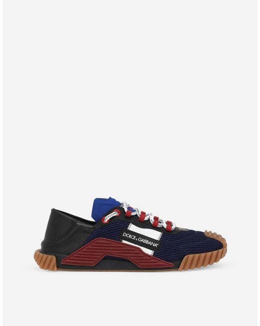 メンズ Dolce & Gabbana Mixed-Material Ns1 Sneakers Blue