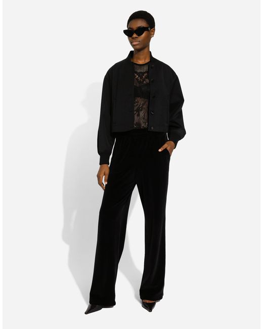 Dolce & Gabbana Dgロゴ コットンシェニール ジョギングパンツ Black