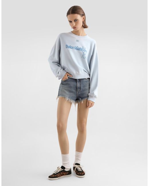 Dolce & Gabbana Blue Denim Shorts