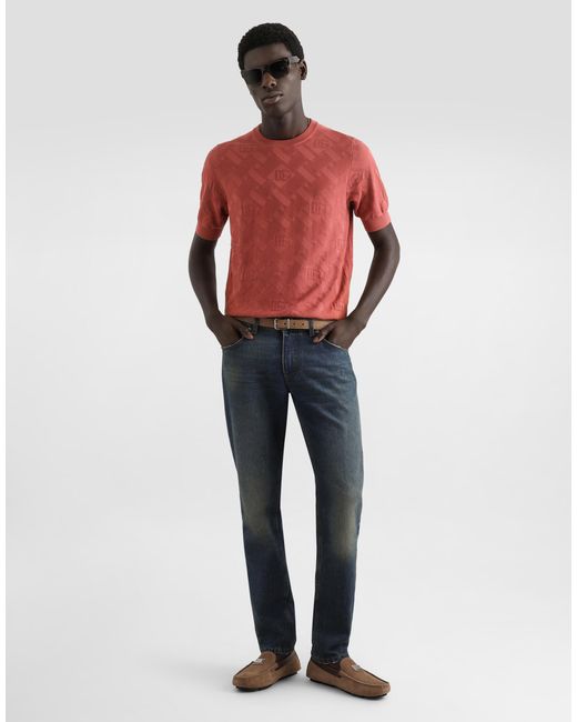 Dolce & Gabbana Blue Denim Trousers for men