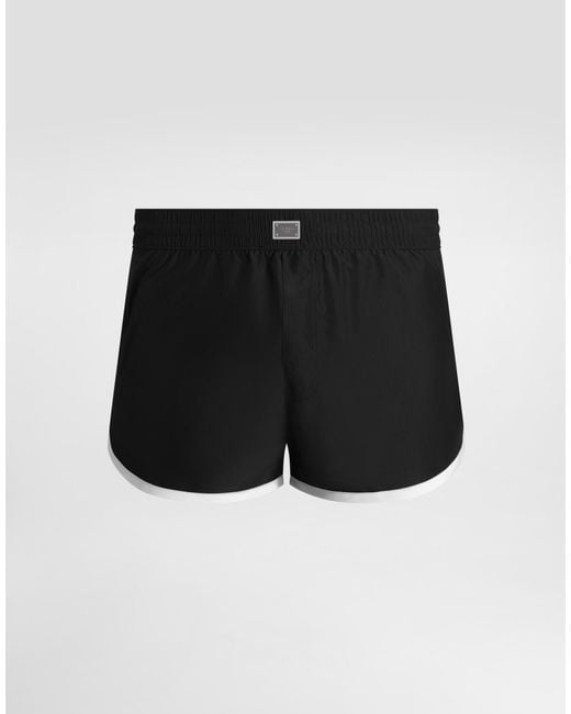 Dolce & Gabbana Black Short Swim Trunks With Tag for men