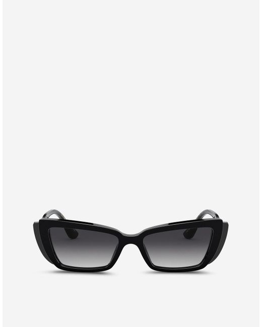 Dg Monogram Sunglasses di Dolce & Gabbana in Black