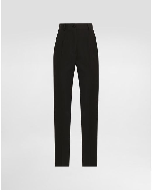 Dolce & Gabbana Black Tailored Woolen Tuxedo Pants