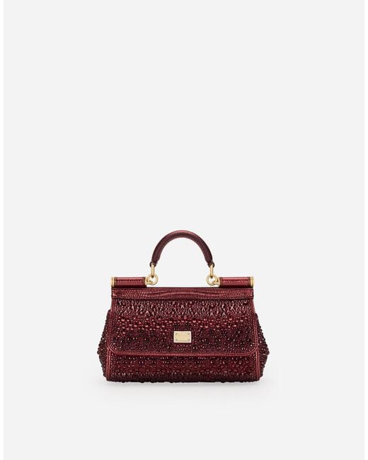 Dolce & Gabbana Red Henkeltasche Sicily Klein