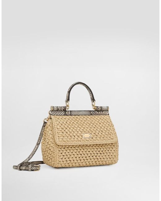 Dolce & Gabbana Metallic Medium Sicily Handbag