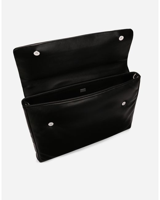 Dolce & Gabbana Black Nappa Leather Handbag for men