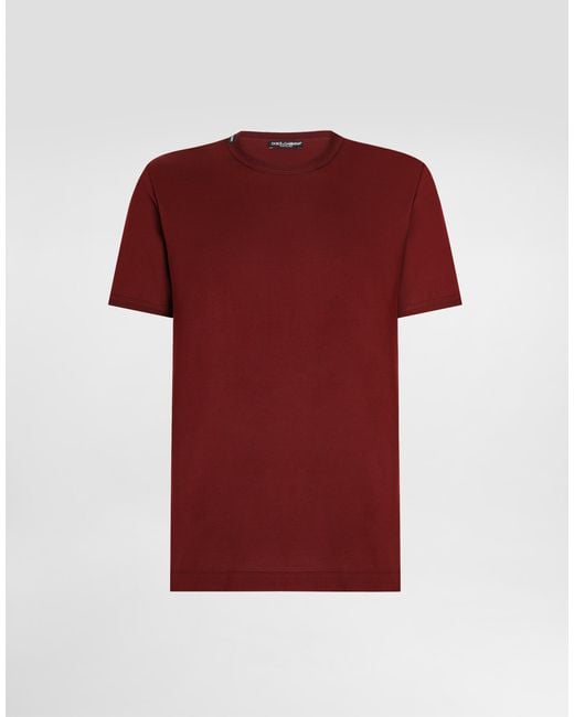 Camiseta De Algodón Dolce & Gabbana de hombre de color Red