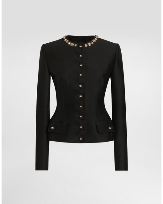 Dolce & Gabbana Black Single-Breasted Jacket