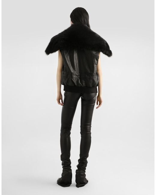 Dolce & Gabbana Black Vintage Leather Jacket