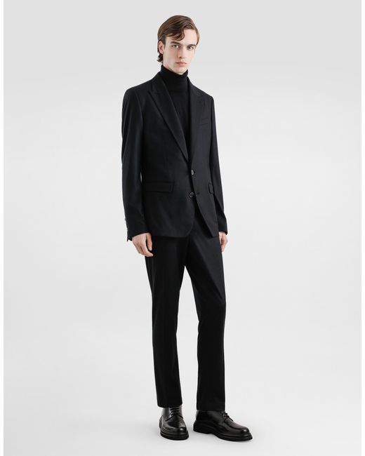 Cashmere Turtleneck Pullover Dolce & Gabbana pour homme en coloris Black