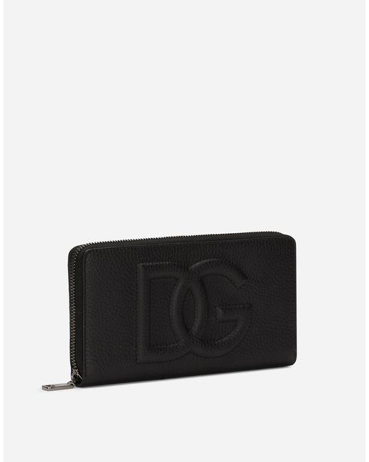 メンズ Dolce & Gabbana Dgロゴ ジップアラウンド ウォレット Black