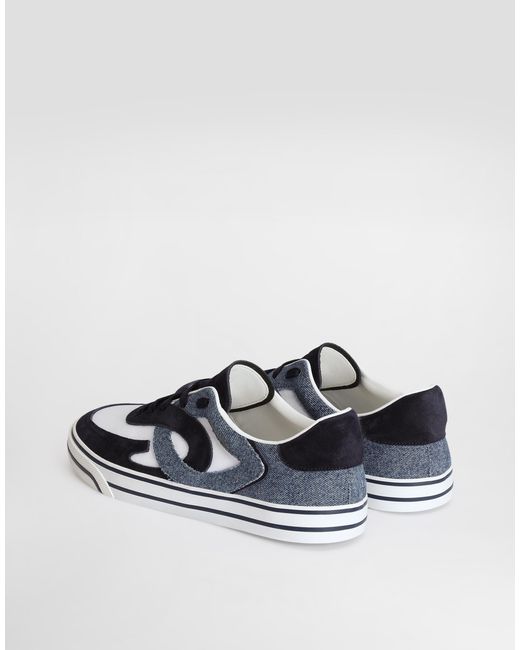 Dolce & Gabbana Blue Dg Sailing Canvas Sneakers for men