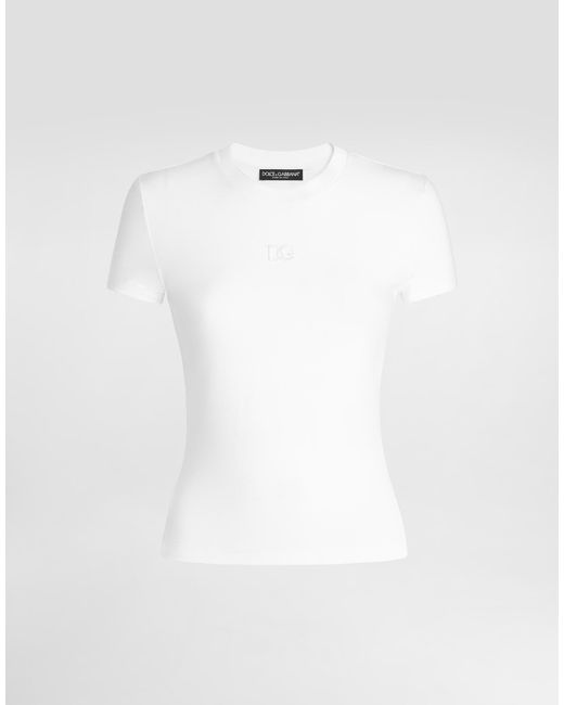Dolce & Gabbana White T-Shirt M/Corta Giro