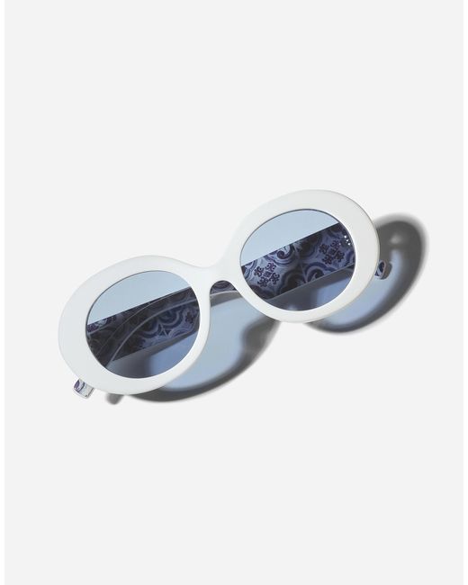 Dolce & Gabbana White Dg Logo Sunglasses