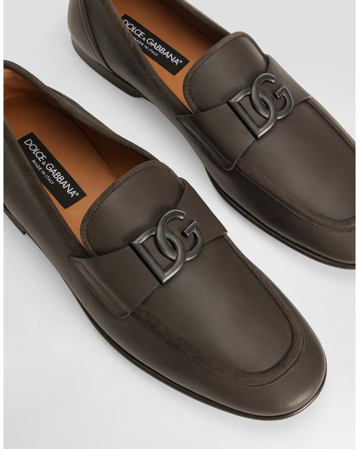 Dolce & Gabbana White Calfskin Slipper for men