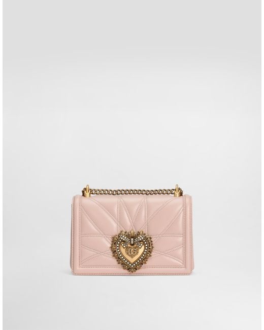 Dolce & Gabbana Pink Medium Devotion Shoulder Bag