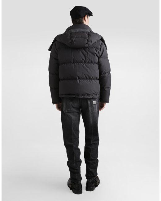 Dolce & Gabbana Black Padded And Quilted Jacket for men