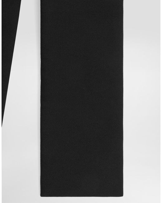 Dolce & Gabbana White Wool Gabardine Scarf for men