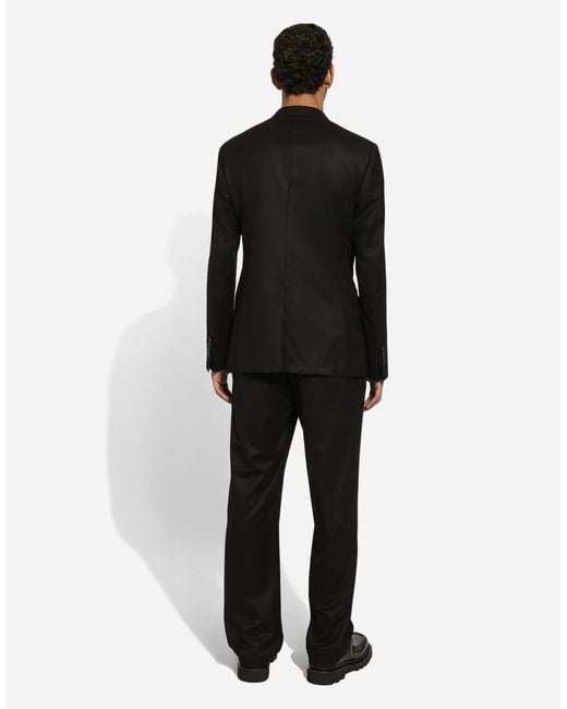Dolce & Gabbana Zweireihige Jacke Fit Taormina Aus Wolle in Black für Herren
