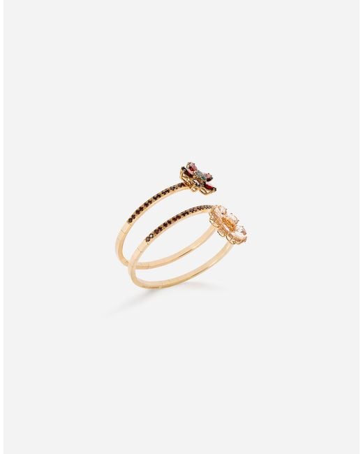 Dolce & Gabbana White Spring Bracelet 18Kt, Rhodolite Garnets, Morganites, Zircon And Citrine