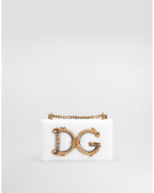 Dolce & Gabbana Dg Girls Phone バッグ スムースカーフスキン White
