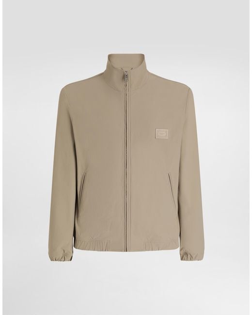 Dolce & Gabbana Natural Logo-Patch Lightweight Jacket for men