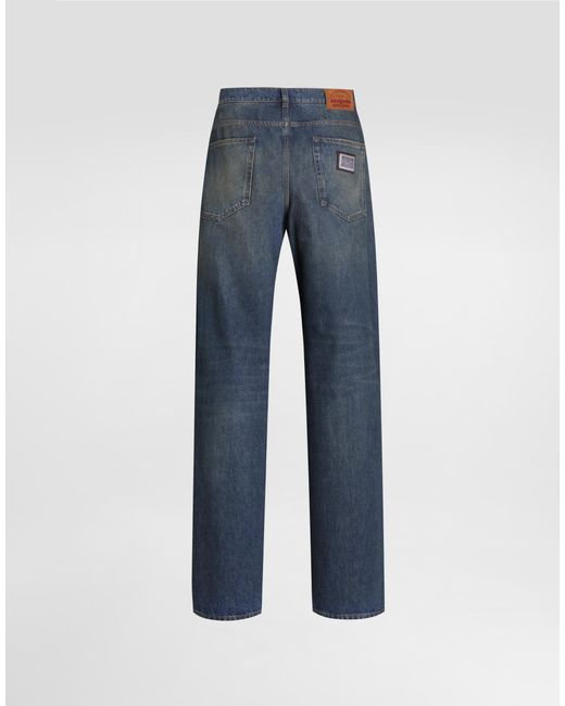 Dolce & Gabbana Blue Denim Trousers for men