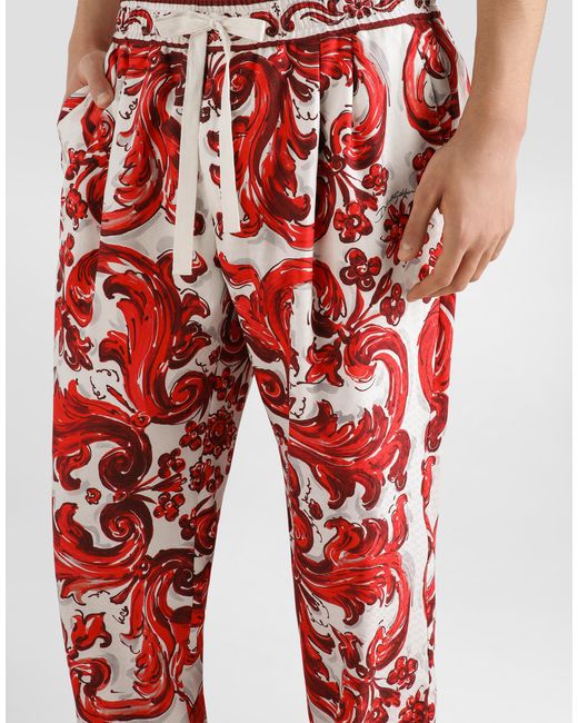 Dolce & Gabbana Red Pantalone for men