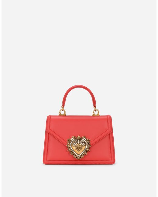 Dolce & Gabbana Red Small Devotion Top-Handle Bag