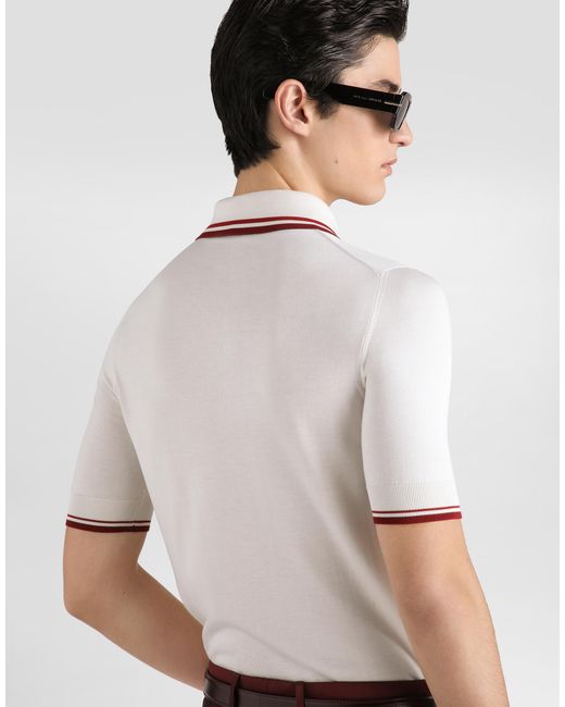 Dolce & Gabbana White Polo M/C for men