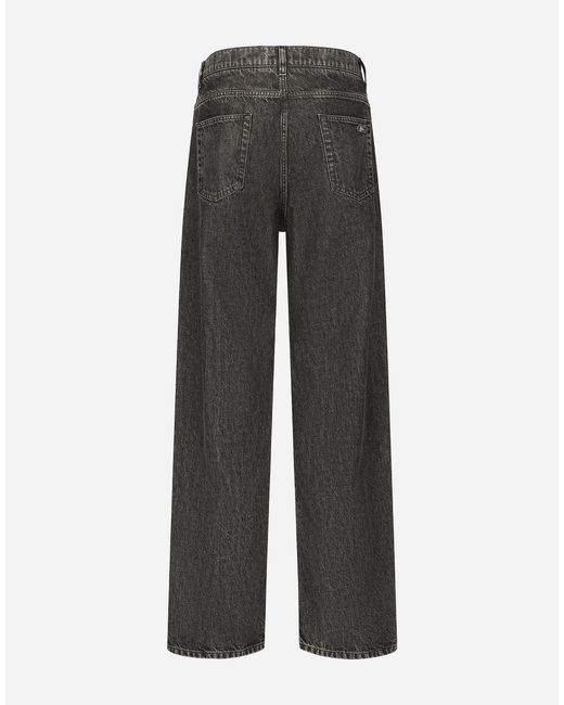 Dolce & Gabbana Gray Oversize Denim Jeans for men