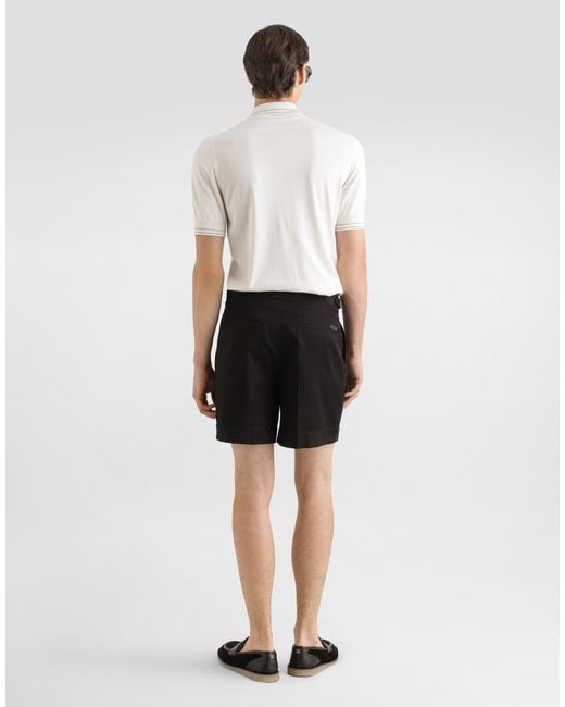 Dolce & Gabbana White Silk Polo Shirt for men