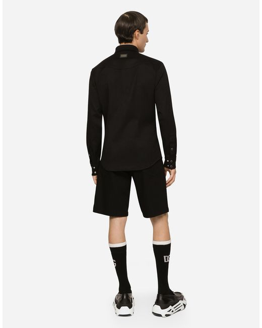 Dolce & Gabbana Black Wash Stretch Denim Shorts for men