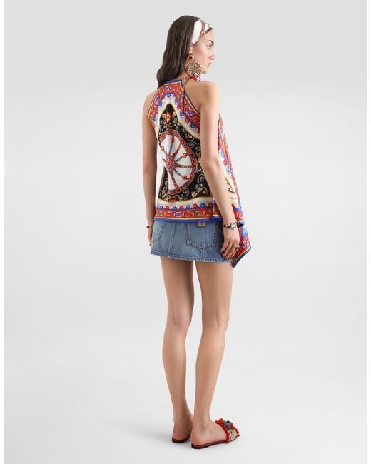 Dolce & Gabbana Blue Denim Miniskirt
