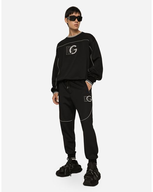Sudadera de punto técnico con logotipo DG en relieve Dolce & Gabbana de  hombre de color Negro | Lyst