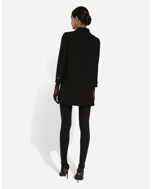 Dolce & Gabbana Black Short Woolen Coat