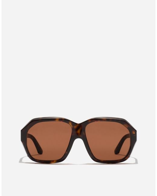 Dolce & Gabbana Brown M's Fashion Showsunglasses for men
