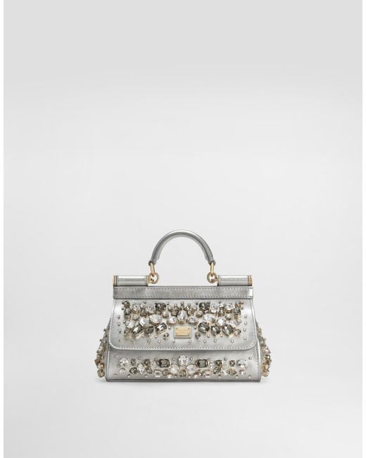 Dolce & Gabbana White Sicily Small Handbag