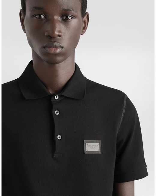 Dolce & Gabbana Black Polo M/C for men