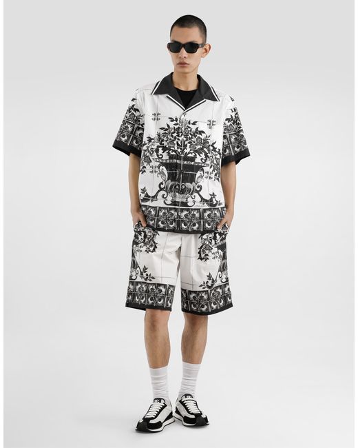 Dolce & Gabbana Black Cotton 'Hawaii' Shirt for men