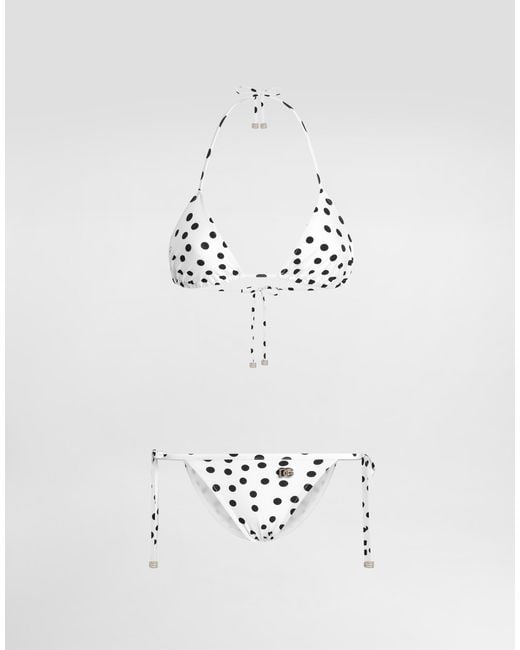 Costume da bagno a due pezzi di Dolce & Gabbana in White