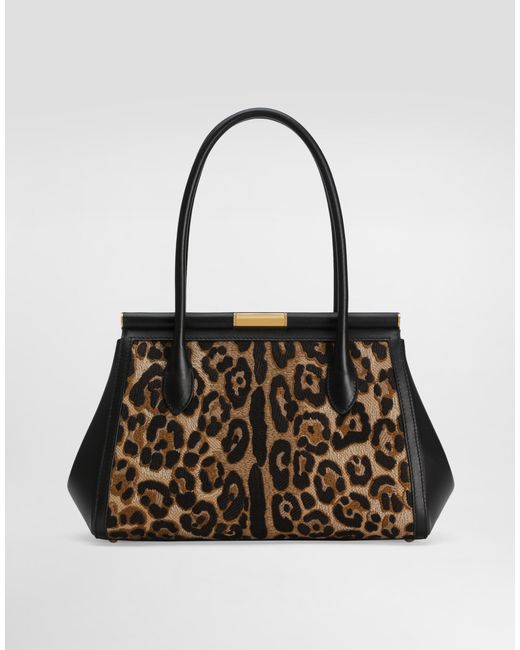 Dolce & Gabbana Marlene Everyday Bag With Thread Embroidery Black