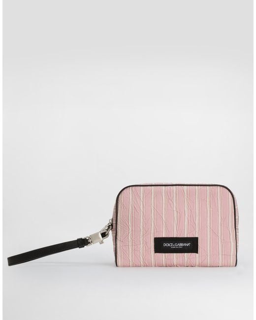 Dolce & Gabbana Multicolor Froissé Fabric Handbag for men