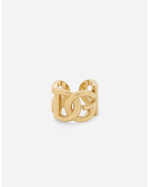Dolce & Gabbana Metallic Interlocking Logo Ring