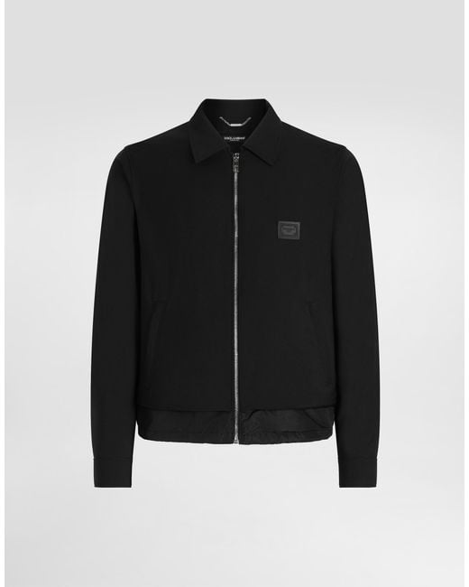 メンズ Dolce & Gabbana Wool Canvas Jacket Black