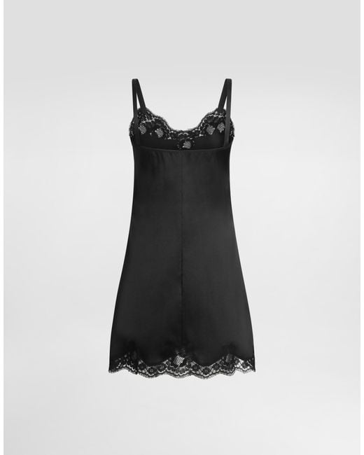 Dolce & Gabbana Black Sottoveste Corta
