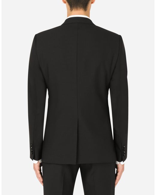 Dolce & Gabbana Black 3-Piece Wool Suit for men