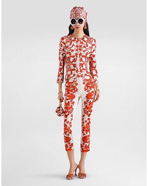 Dolce & Gabbana Red Leggings
